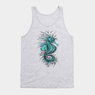 Cyan Seahorse Tank Top